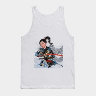 Girl of Tsushima(no mask) by Haze Long Tank Top